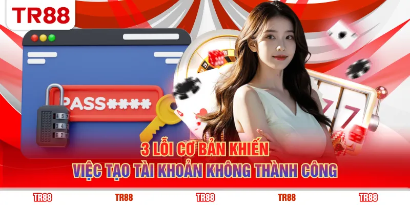 3 lỗi cơ bản khiến việc tạo tài khoản không thành công